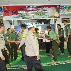 Polri dan TNI Do’a bersama dalam mewujudkan pilkada Damai