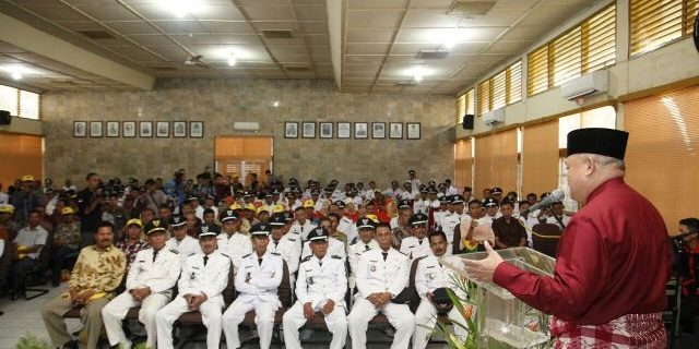 Gubernur Sumsel, saat menyampaikan sambutanya pada hari jadi Kabupaten Lahat.