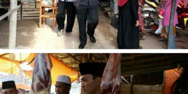 Beni saat meninjau pasar.