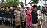 Personil Polres Banyuasin Ikuti Karnaval Kebhinekaan