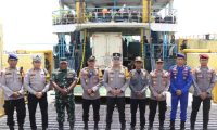 Kapolres Pimpin Pengecekan Keamanan di Pelabuhan Tanjung Api Api
