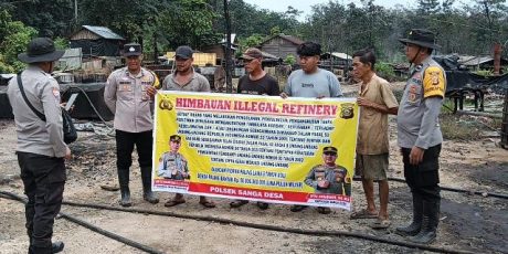 Polsek Sanga Desa Fokus Sosialisasi Tutup Illegal Refinery