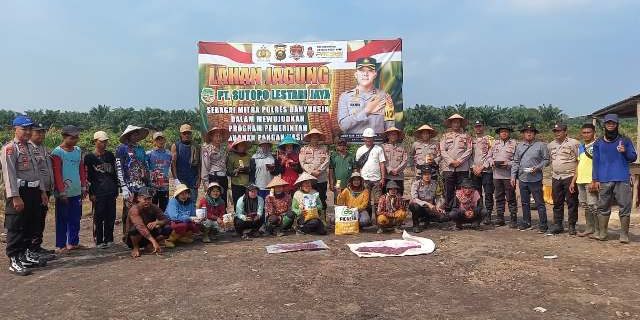 Polsek dan PT. Sutopo Lestari Gelar Penanaman Jagung