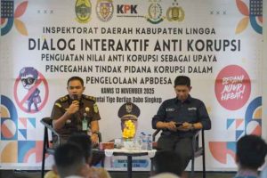 Inspektorat lingga buka di alog anti korupsi di aula pantai tige berlian 