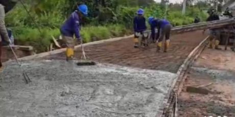 Jalan Poros di Kecamatan Air Sugihan Dibangun     