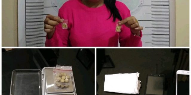 Tersangka dengan barang bukti