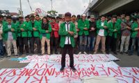 Massa AMM Salat Ghaib Bersama Polisi