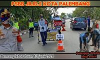 Petugas Gabungan Kota palembang Gelar PSBB