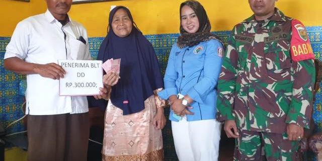 pendamping desa dan Babinsa dampingi warga KPM.