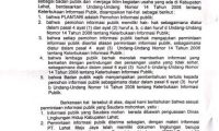 DIDUGA DINAS LH TUTUP AKSES INFORMASI PUBLIK